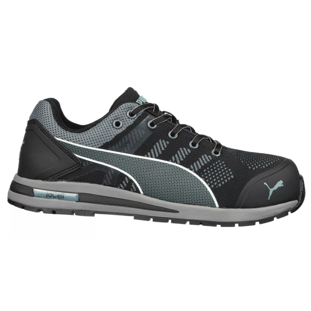 Puma Elevate Knit Low S1P ESD HRO SRC Safety Work Trainer Shoe Various Colours Black Grey