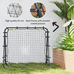 Rebounder Net Football Target Goal with Adjustable Angles