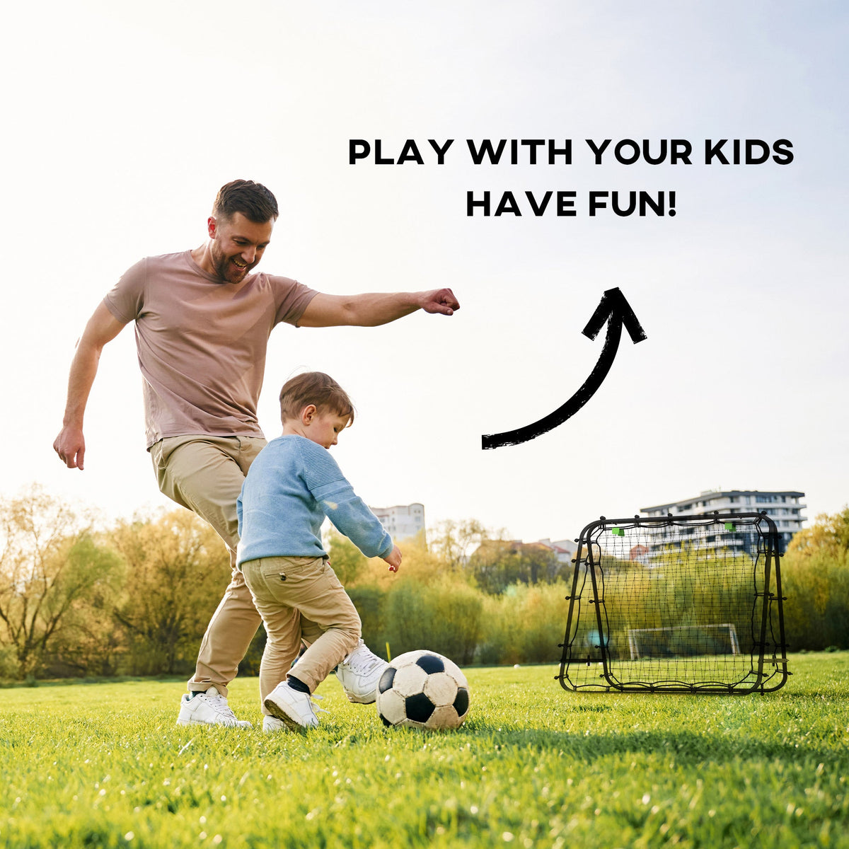 Rebounder Net Football Target Goal with Adjustable Angles