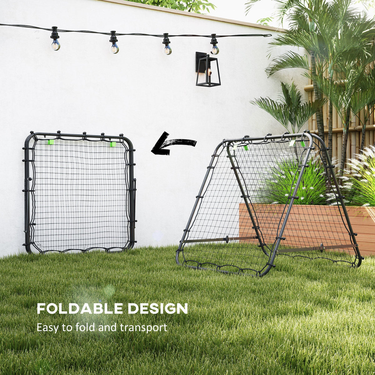 Rebounder Net Football Target Goal with Adjustable Angles