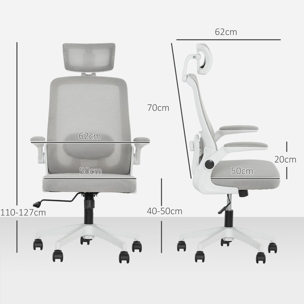 Mesh Office Chair with Headrest, Lumbar Support - Executive