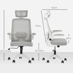 Mesh Office Chair with Headrest, Lumbar Support - Executive