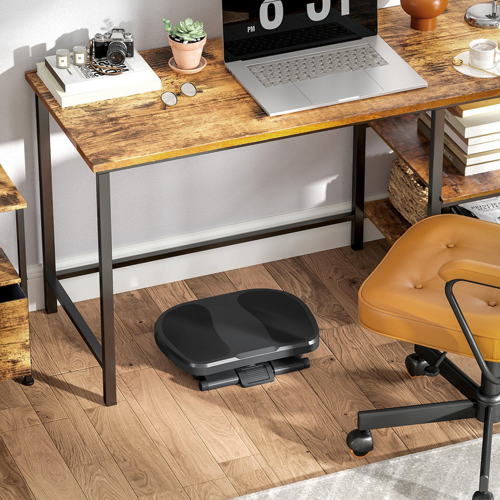 Adjustable Under-Desk Footrest Height Angle Tilt Anti-Slip Compact Health