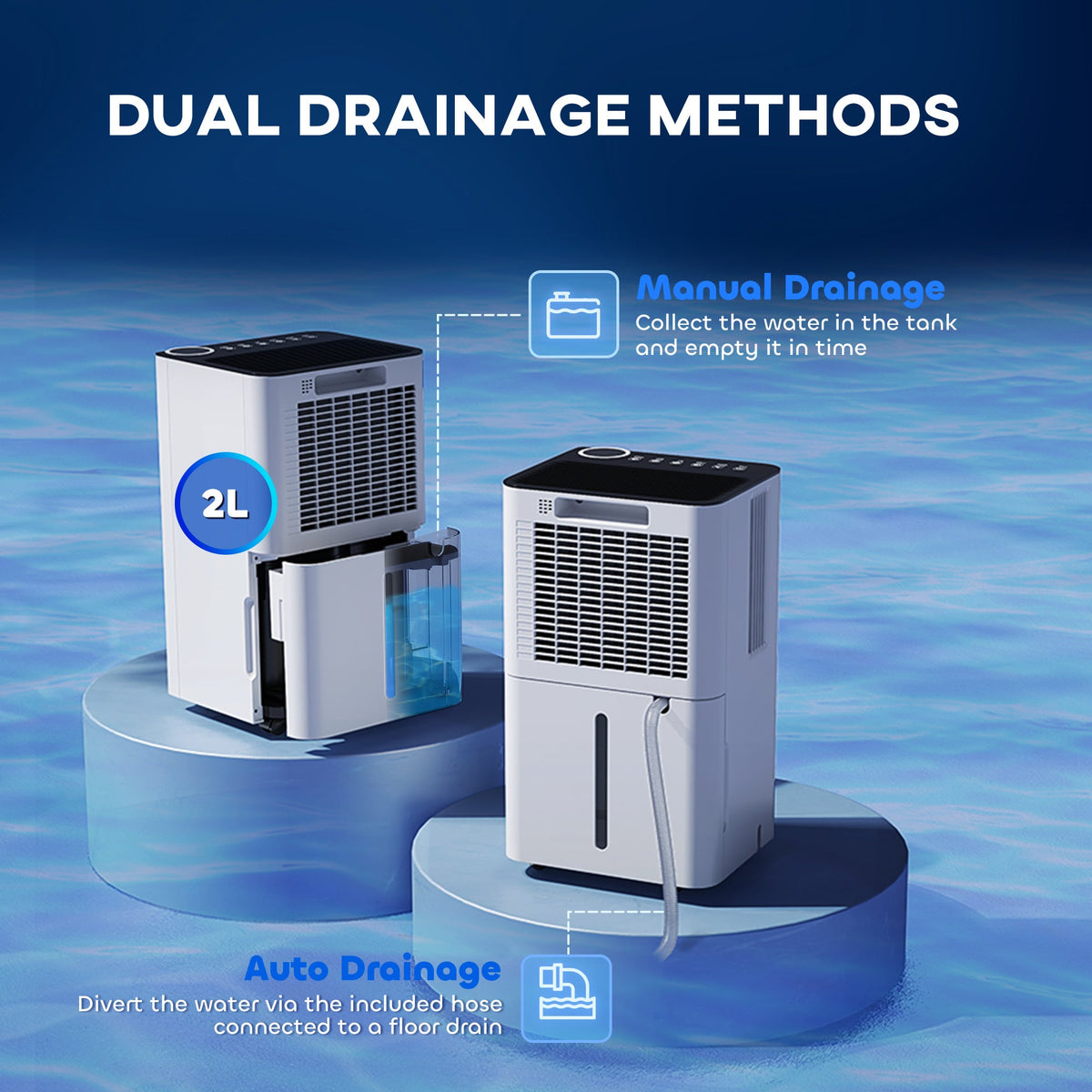 12L Dehumidifier with Filter, Auto Defrost, Children Lock, for Home