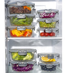Round Glass Containers with Airtight Lids - 950ml & 400ml - 10 PACK
