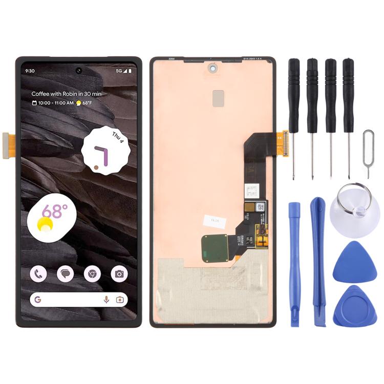 For Google Pixel 7a GWKK3 GHL1X G0DZQ G82U8 Original LCD Screen Digitizer Full Assembly with Frame, Including Fingerprint Flex Cable – Durable Build, Easy to Use, For Google Pixel 7a(Original)