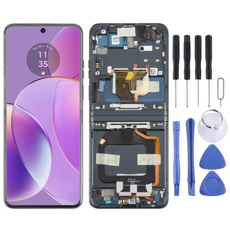 For Motorola Razr 40 XT2323-2 Original LCD Screen Digitizer Full Assembly with Frame – Durable Build, Easy to Use, For Motorola Razr 40(Original) For Motorola Razr 40(Original) Black