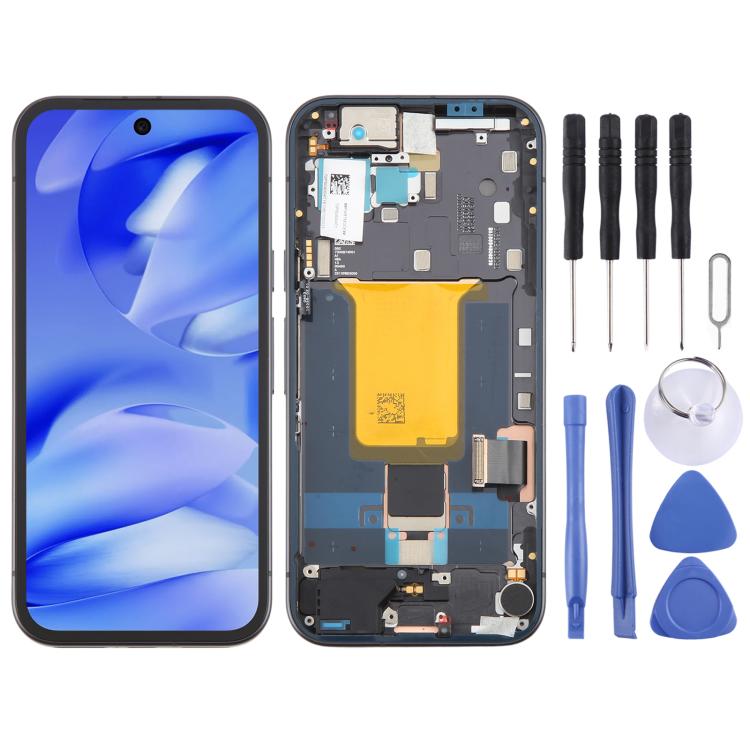 For Google Pixel 9a GXQ96 GTF7P G3Y12 OLED Original LCD Screen Digitizer Full Assembly with Frame, For Google Pixel 9a(Original) For Google Pixel 9a(Original)