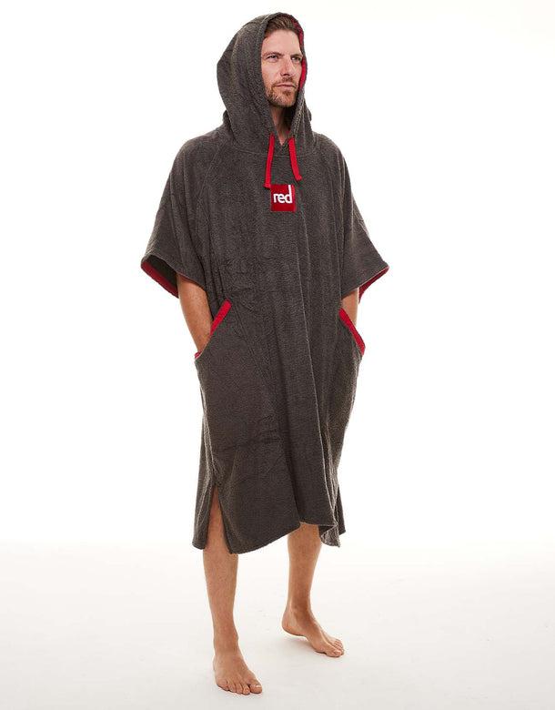 Red Original  Quick Dry Microfibre Changing Robe (small) - Grey