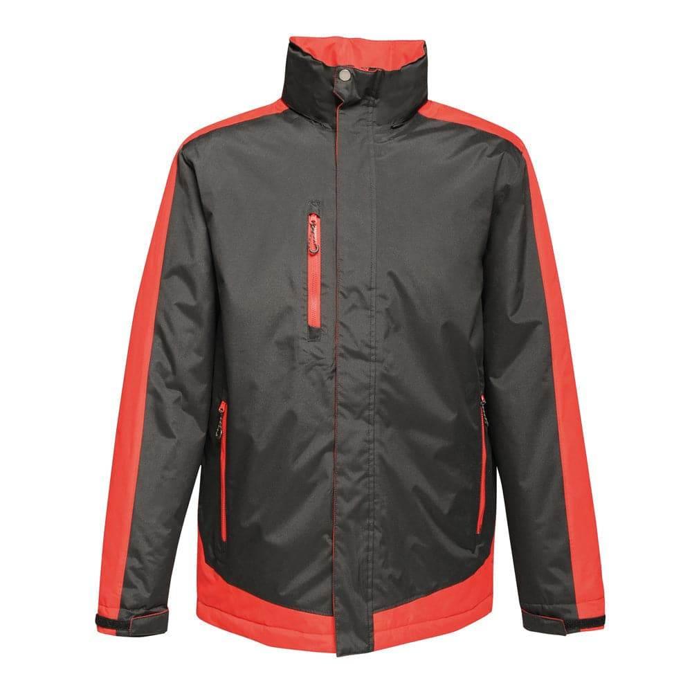 Regatta TRA312 Contrast Insulated Waterproof Breathable Jacket Black Classic Red