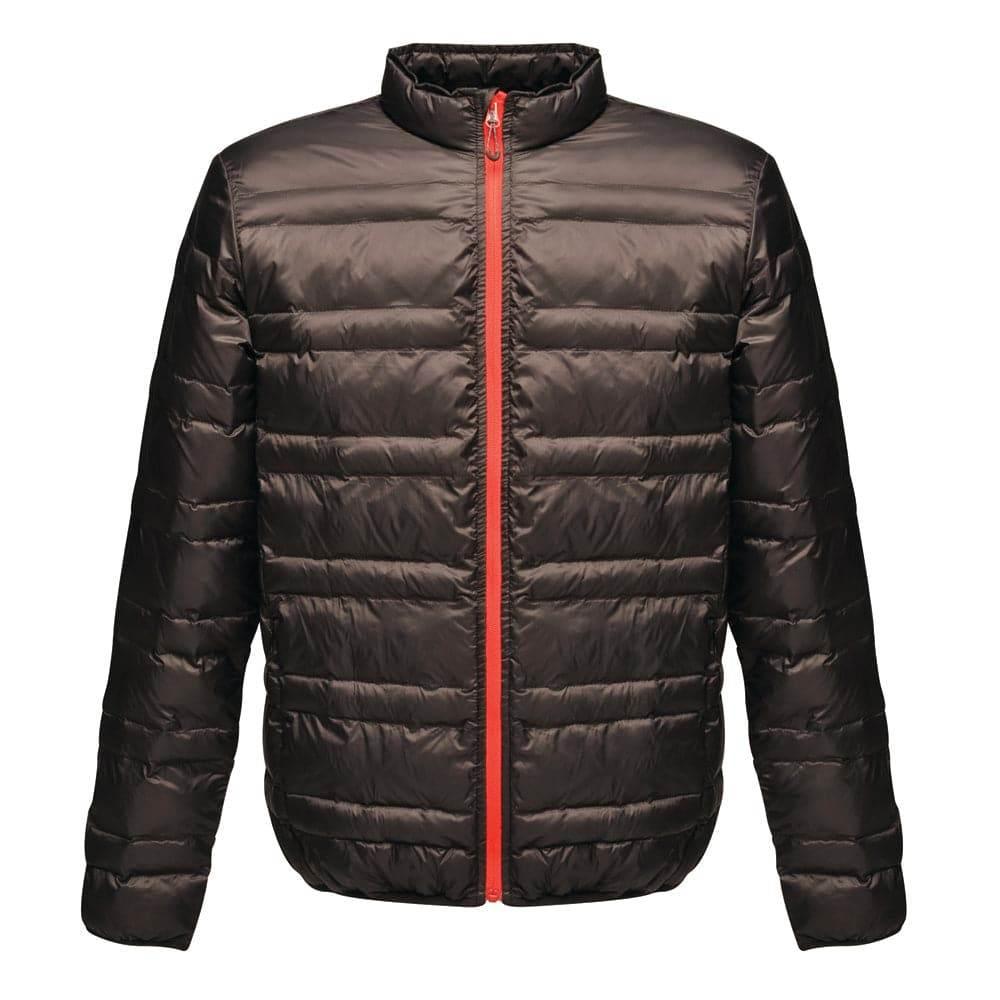 Regatta TRA496 Firedown Down Touch Insulated Work Jacket Black/Red 2XL