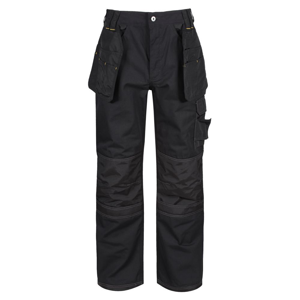 Regatta TRJ335 Hardwear Holster Pocket Kneepad Work Trousers Black, Waist 28" Leg 29"
