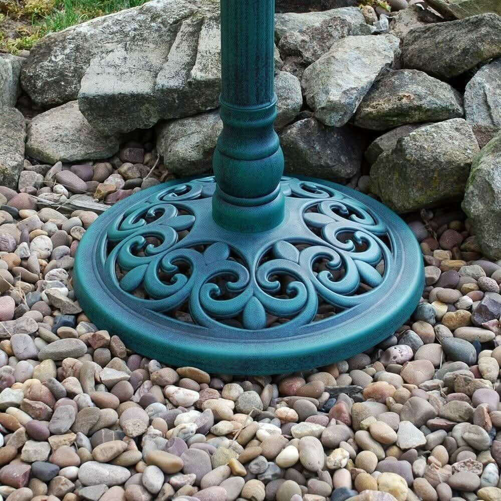 Traditional Freestanding Weatherproof Bird Bath Garden Feeder