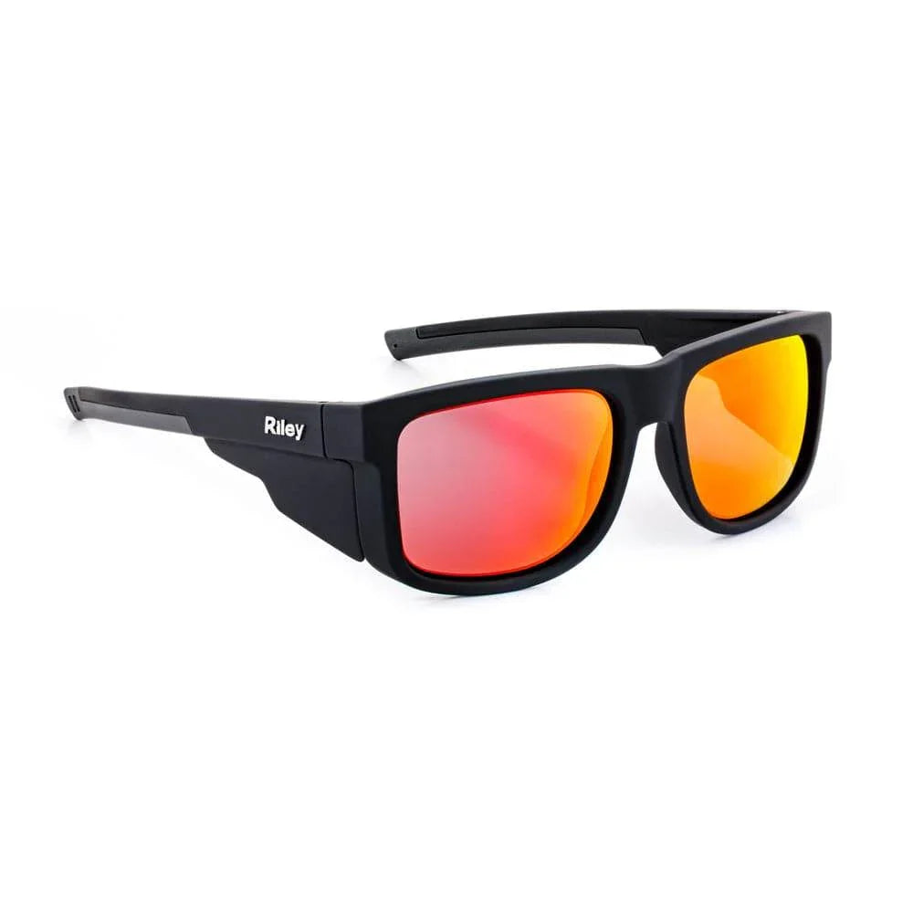 Riley Navigator RLY005 Protective UV & Impact Protection Sunglasses Work Safety Glasses Red Fire Revo Mirror
