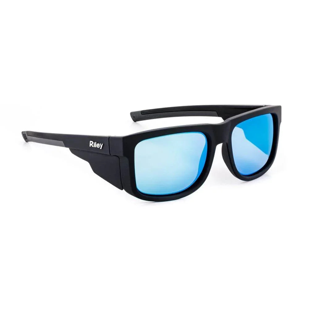 Riley Navigator RLY005 Protective UV & Impact Protection Sunglasses Work Safety Glasses Blue Ice Revo Mirror