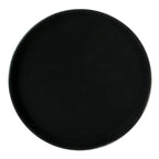 Black Round Serving Tray Rubber Lined