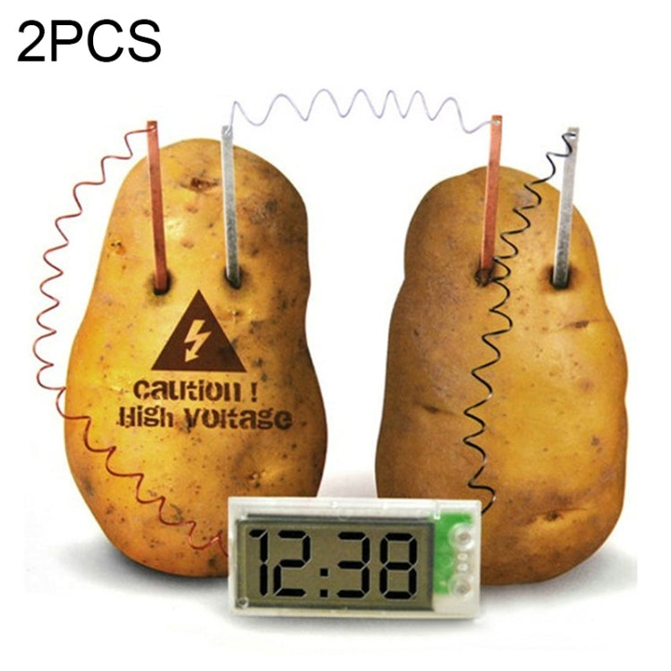 DIY Novel Green Science Potato Digital Clock Educational Kit with 2 inch LCD Screen (Potato NOT Included), Potato Digital Clock Potato Digital Clock