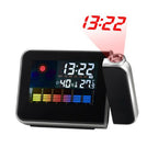 Multifunctional Digital Color LCD Display LED Projection Alarm Clock with Weather Station / Temperature / Humidity / Calendar, LED Projection Alarm Clock LED Projection Alarm Clock