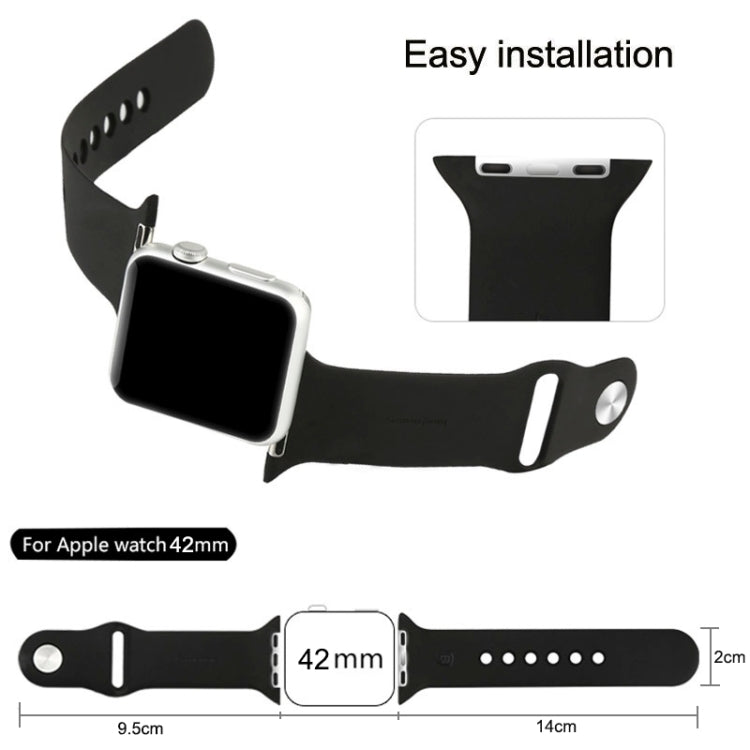 For Apple Watch Sport 42mm High-performance Longer Rubber Sport Watch Band with Pin-and-tuck Closure – Durable Build, Easy to Use