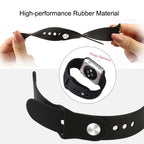 For Apple Watch Sport 42mm High-performance Longer Rubber Sport Watch Band with Pin-and-tuck Closure – Durable Build, Easy to Use