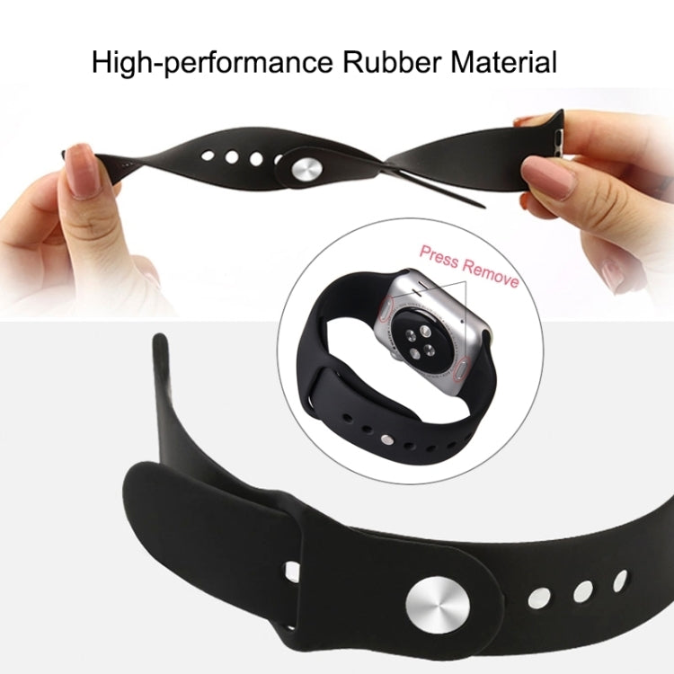 For Apple Watch Sport 42mm High-performance Longer Rubber Sport Watch Band with Pin-and-tuck Closure – Durable Build, Easy to Use