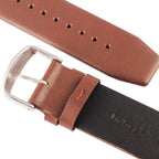 Kakapi for Apple Watch 42mm Subtle Texture Brushed Buckle Genuine Leather Watch Band with Connector