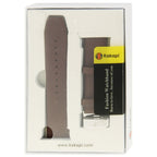 Kakapi for Apple Watch 42mm Subtle Texture Brushed Buckle Genuine Leather Watch Band with Connector