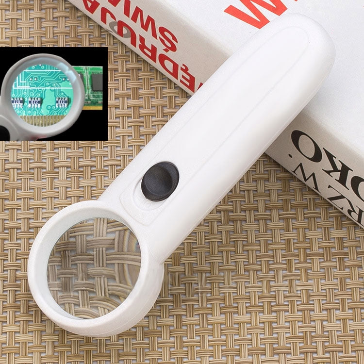 15X Handheld Exclamation Mark Type Magnifier with 2 LED, 15X 15X