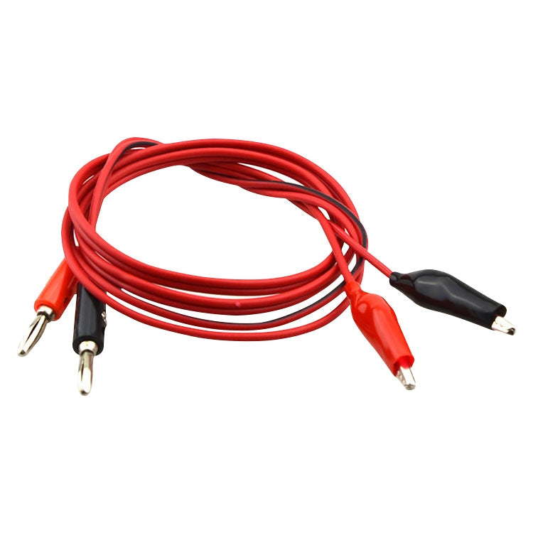 Banana Plug to Alligator Clip Wire Test Cable, Length: 1m Default Title