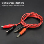 Banana Plug to Alligator Clip Wire Test Cable, Length: 1m