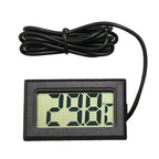 Mini LCD Digital Thermometer for Fridge Freezer, Insert Size 46mm x 26.6mm, Cable Length 1m, PT-2 – Durable Build, Easy to Use PT-2