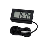 Mini LCD Digital Thermometer for Fridge Freezer, Insert Size 46mm x 26.6mm, Cable Length 1m, PT-2 – Durable Build, Easy to Use