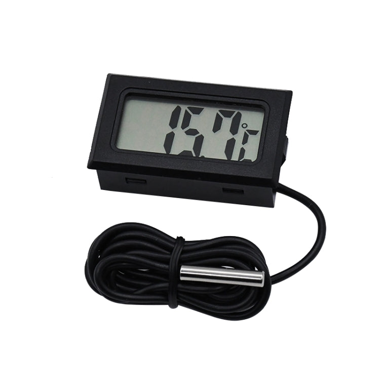 Mini LCD Digital Thermometer for Fridge Freezer, Insert Size 46mm x 26.6mm, Cable Length 1m, PT-2 – Durable Build, Easy to Use