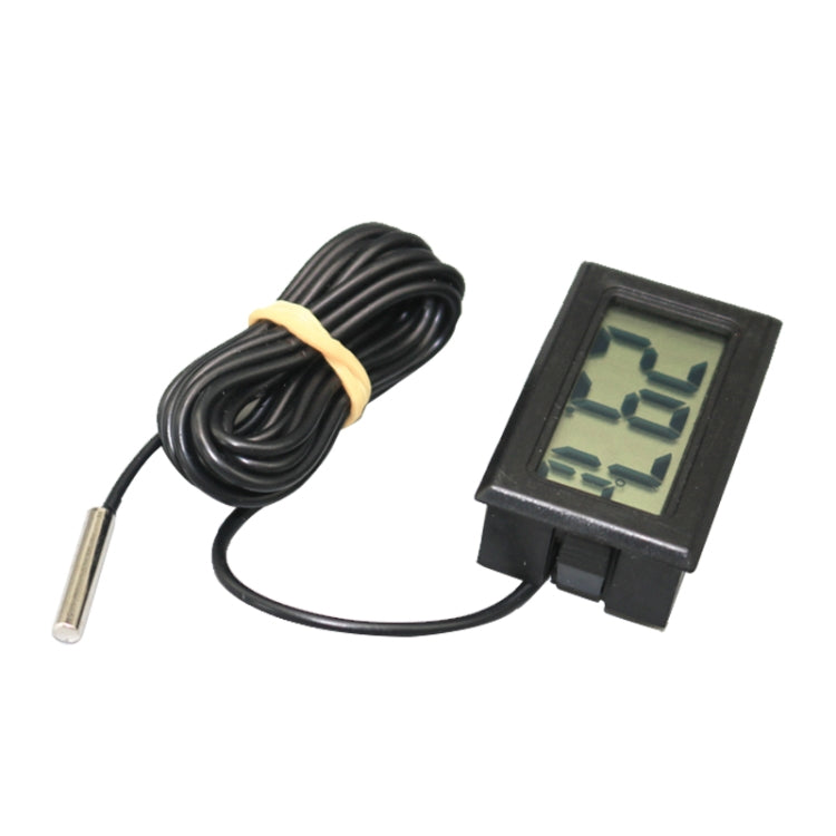 Mini LCD Digital Thermometer for Fridge Freezer, Insert Size 46mm x 26.6mm, Cable Length 1m, PT-2 – Durable Build, Easy to Use
