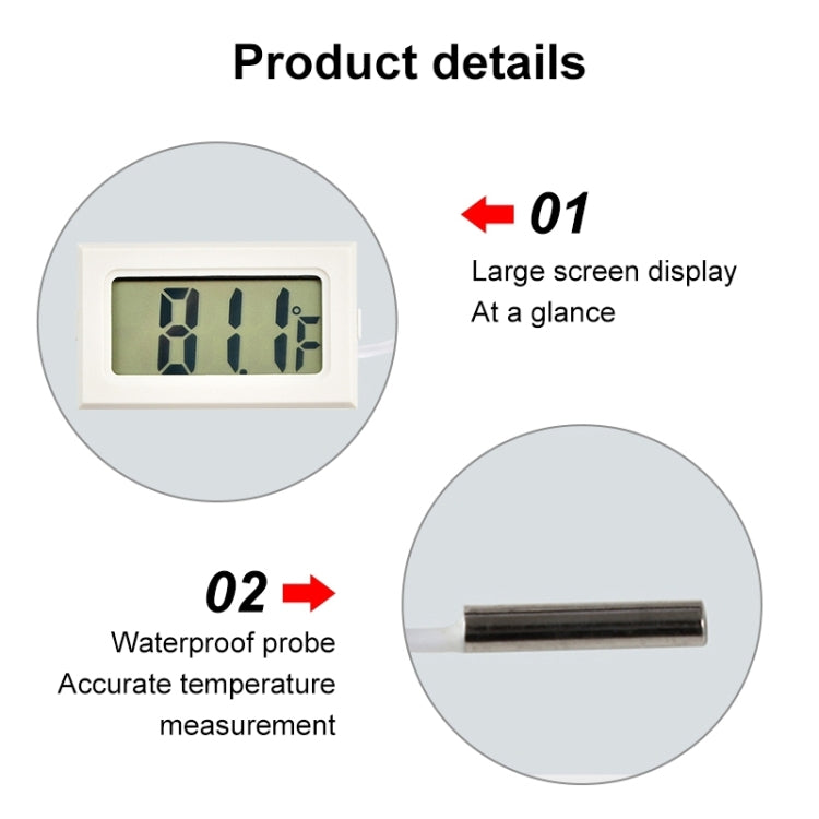 Mini LCD Indoor Digital Thermometer (Fahrenheit Display), White, (Fahrenheit Display)(White), (Fahrenheit Display)(Black) – Durable Build, Easy to Use