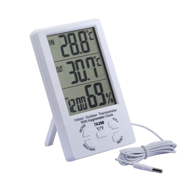 TA298 Digital LCD Humidity / Hygrometer and Thermometer with Extra Sensor Cable, TA298 – Durable Build, Easy to Use TA298