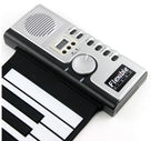 Datopal 61 Key Roll Up Soft Keyboard Piano MIDI, 61 Standard Keys White