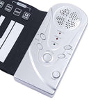 Portable Roll-up 49-Key Soft Keyboard Piano, 49 Standard Keys White