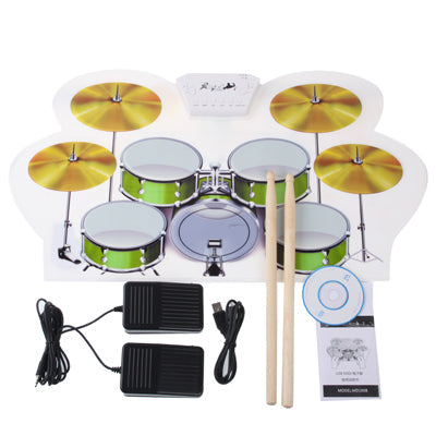 MD-1008 USB 2.0 MIDI Soft Roll-up Drum Kit, Size: 46 x 31cm, Electronic Drum MD-1008