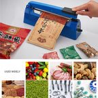 F-200 200mm Heat Sealing Hand Impulse Poly Sealer Closer Machine, Plastic Shell, 200mm Heat Sealing Machine – Durable Build, Easy to Use