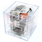 3D Puzzle Transparent Money Maze Bank Saving Coin Gift Box, 3D Puzzle Saving Coin 3D Puzzle Saving Coin White
