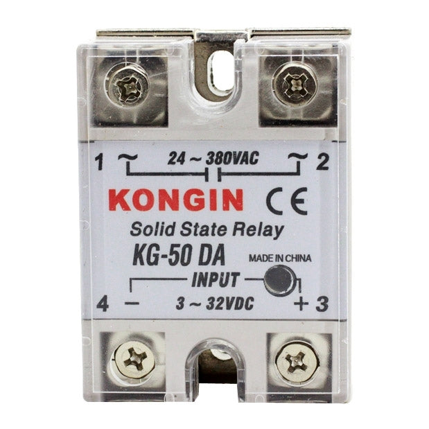 SSR-40DA AC 24-480V Solid State Relay for PID Temperature Controller, Input: DC 3-32V, KG-50DA KG-50DA