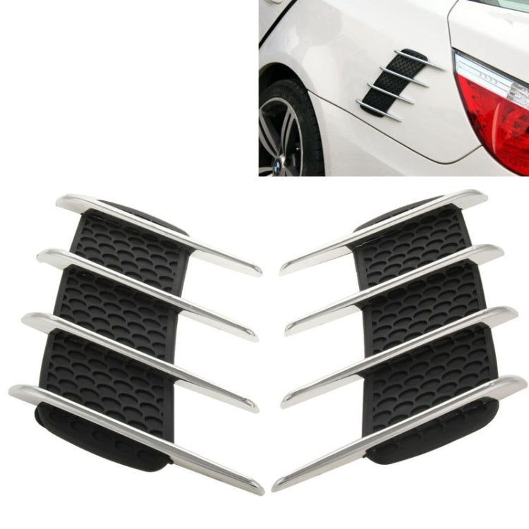 2 PCS Hood Side Shark Gill Simulation Air Flow Vent Fender Sticker for Car Decoration, Size: 22cm x 20cm x 2cm, 220mm x 200mm x 20mm 220mm x 200mm x 20mm