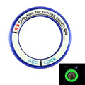 Fluorescent Aluminum Alloy Ignition Key Ring, Inside Diameter: 3.4cm Blue