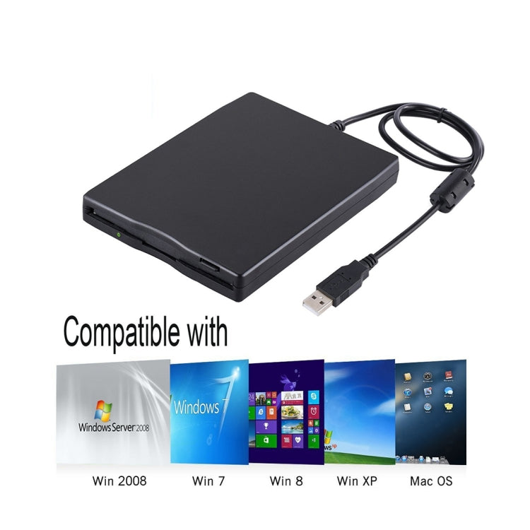 3.5 inch 1.44MB FDD Portable USB External Floppy Diskette Drive for Laptop, Desktop – Durable Build, Easy to Use