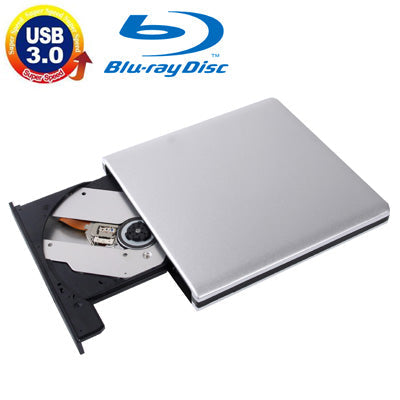 USB 3.0 Aluminum Alloy Portable DVD / CD Rewritable Blu-ray Drive for 12.7mm SATA ODD / HDD, Plug and Play, Blu-ray Drive (Silver), Blu-ray Drive (Red) – Aluminum Alloy