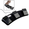PC USB Triple Action Foot Switch, 2 Foot Switch – Durable Build, Easy to Use 2 Foot Switch