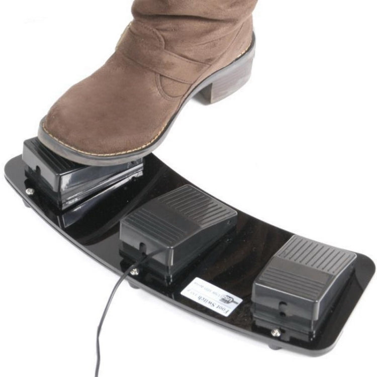PC USB Triple Action Foot Switch, 2 Foot Switch – Durable Build, Easy to Use