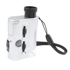 Pocket 30X-60X Microscope with 2-LED Lights / Money Detector Light, 30X-60X – Durable Build, Easy to Use