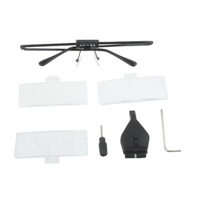 1.5X / 2.5X / 3.5X Magnifier Glasses with LED Light, 3 Lens 1.5X-3.5X (Black)